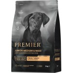Корм сухой для собак PREMIER Dog Свежее мясо индейки, для средних и крупных пород, 3кг