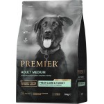 Корм сухой для собак PREMIER Dog Adult Medium Свежее мясо ягненка с индейкой, 3кг