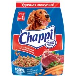 Корм сухой для взрослых собак CHAPPI Сытный мясной обед с говядиной, для всех пород, 600г