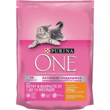 Корм сухой для котят PURINA ONE Kitten с курицей и цельными злаками, 200г в магазинах Лента