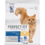 Корм сухой для взрослых кошек PERFECT FIT Курица, полнорационный, для живущих в помещении кошек, 1,2кг