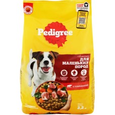 Корм сухой для взрослых собак PEDIGREE с говядиной, для маленьких пород, 2,2кг в магазинах Лента