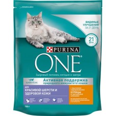Корм сухой для взрослых кошек PURINA ONE Elegant с курицей и цельными злаками, 750г в магазинах Лента