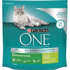 Корм сухой для взрослых кошек PURINA ONE Housecat с индейкой и цельными злаками, 1,5кг в магазинах Лента