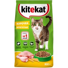Корм сухой для кошек KITEKAT Аппетитная курочка, 800г в магазинах Лента