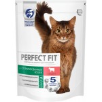 Корм сухой для взрослых кошек PERFECT FIT с говядиной, для стерилизованных, 650г
