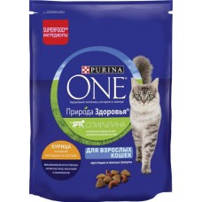 Корм сухой для взрослых кошек PURINA ONE Superfood с курицей, 180г в магазинах Лента