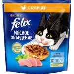 Корм сухой для взрослых кошек FELIX Мясное объедение с курицей, 1,3кг