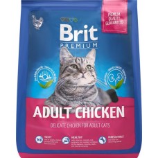 Корм сухой для взрослых кошек BRIT Premium Cat Adult Chicken с курицей, 2кг в магазинах Лента