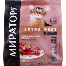 Корм сухой для взрослых кошек МИРАТОРГ Black Angus с говядиной, старше 1 года, 1,2кг в магазинах Лента