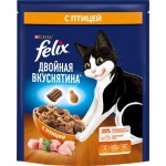 Корм сухой для взрослых кошек FELIX Двойная вкуснятина с птицей, 200г