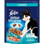 Корм сухой для взрослых кошек FELIX Двойная вкуснятина с рыбой, 200г