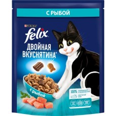 Корм сухой для взрослых кошек FELIX Двойная вкуснятина с рыбой, 200г в магазинах Лента