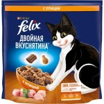 Корм сухой для взрослых кошек FELIX Двойная вкуснятина с птицей, 1,3кг