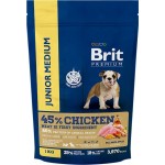 Корм сухой для молодых собак BRIT с курицей, для средних пород, 1кг