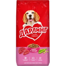 Корм сухой для взрослых собак ДАРЛИНГ с мясом и добавлением овощей, 15кг в магазинах Лента