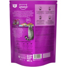 Корм сухой для кошек WHISKAS с курицей и вкусными подушечками, для стерилизованных, 800г в магазинах Лента