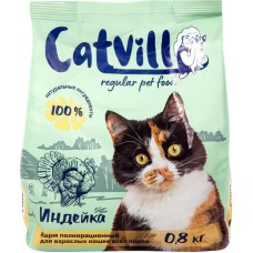 Корм сухой для кошек VILL Adult с индейкой, 800г в магазинах Лента