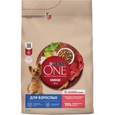 Корм сухой для собак PURINA ONE с говядиной и рисом, для малых пород, 3кг в магазинах Лента