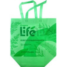 Сумка хозяйственная ЛЕНТА LIFE 45x45x20см зеленая, спанбонд, Арт. 45-20ЛLЗ в магазинах Лента