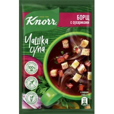 Суп KNORR Чашка супа Борщ с сухариками, 14,8г в магазинах Лента