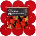 Свеча ароматическая чайная HOMECLUB Клубника, 9шт