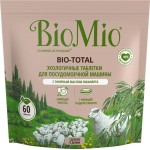 Таблетки для посудомоечной машины BIOMIO Bio-total 7в1 с маслом эвкалипта, экологичные, 60шт