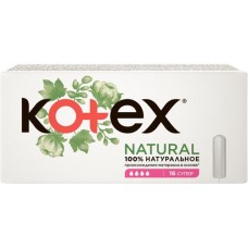Тампоны KOTEX Natural Супер, 16шт в магазинах Лента