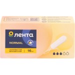 Тампоны ЛЕНТА Normal без аппликатора, 16шт