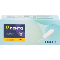 Тампоны ЛЕНТА Super без аппликатора, 16шт в магазинах Лента