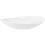 Тарелка суповая HOMECLUB Oval White, 23х20см, опаловое стекло Арт. OVW230