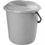 Ведро IDILAND Etna, 10л, круглое, с крышкой, серый Арт. 221218635/03