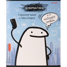 Тетрадь PROF-PRESS Школьные мемасики Информатика, 48 листов, в клетку, Арт. 48-9652 в магазинах Лента