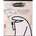 Тетрадь PROF-PRESS Школьные мемасики Геометрия, 48 листов, в клетку, Арт. 48-9650