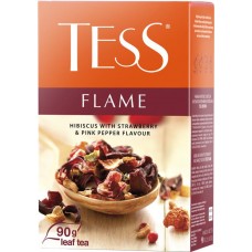 Чай травяной TESS Flame гибискус с ароматом земляники с розовым перцем листовой, 90г в магазинах Лента
