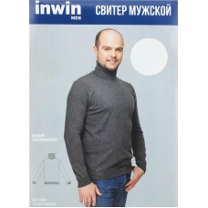 Свитер мужской INWIN цвет темно-серый меланж, Арт. M2004, M2004-JL в магазинах Лента