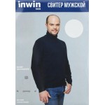 Свитер мужской INWIN цвет темно-синий меланж, Арт. M2004, M2004-JL Свитер мужской INWIN цвет темно-синий меланж, Арт. M2004, M2004-JL