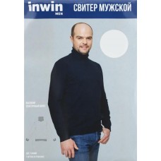 Свитер мужской INWIN цвет темно-синий меланж, Арт. M2004, M2004-JL в магазинах Лента