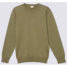 Джемпер мужской INWIN круглый вырез, цвет хаки меланж, Арт. M2003, M2003-JL в магазинах Лента