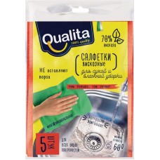 Салфетки QUALITA вискоза Арт. 6340, 5шт в магазинах Лента