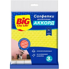 Салфетки BIG CITY LIFE Аккорд, целлюлозные, 3шт в магазинах Лента