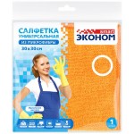 Салфетки ЭКОНОМ SMART №1 30x30см, микрофибра, в ассортименте Арт. 72429