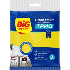 Салфетки BIG CITY LIFE Трио, целлюлозные, 3шт в магазинах Лента