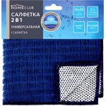 Салфетка универсальная HOMECLUB 30х30см, 2в1, микрофибра, фольгированная нить