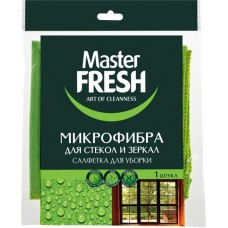 Салфетка для стекол и зеркал MASTER FRESH 30x30см, микрофибра в магазинах Лента