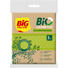 Салфетки BIG CITY LIFE Bio, влаговпитывающие, Арт. 14410319, 3шт в магазинах Лента
