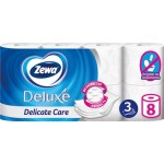 Бумага туалетная ZEWA Deluxe 3-слоя белая, 8шт