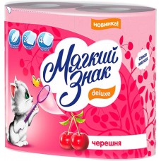 Бумага туалетная МЯГКИЙ ЗНАК Deluxe 2 слоя Черешня, 4шт в магазинах Лента