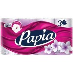 Бумага туалетная PAPIA Bali Flower 3-слоя, 8шт