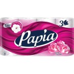 Бумага туалетная PAPIA Secret Garden 3-слоя, 8шт